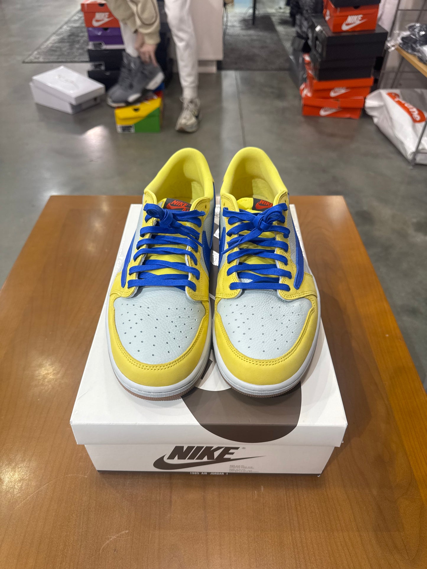 Preowned Travis Scott Air Jordan 1 Low Canary