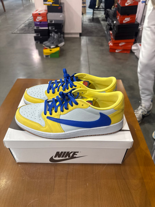 Preowned Travis Scott Air Jordan 1 Low Canary