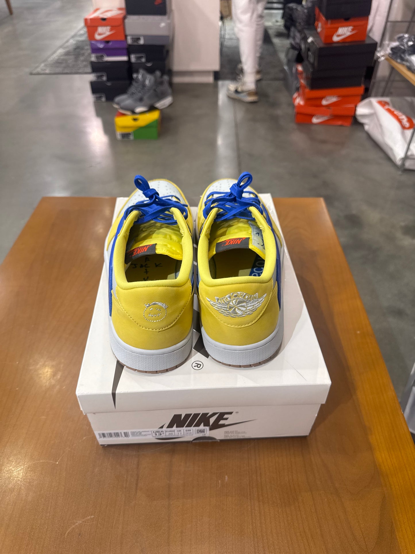 Preowned Travis Scott Air Jordan 1 Low Canary