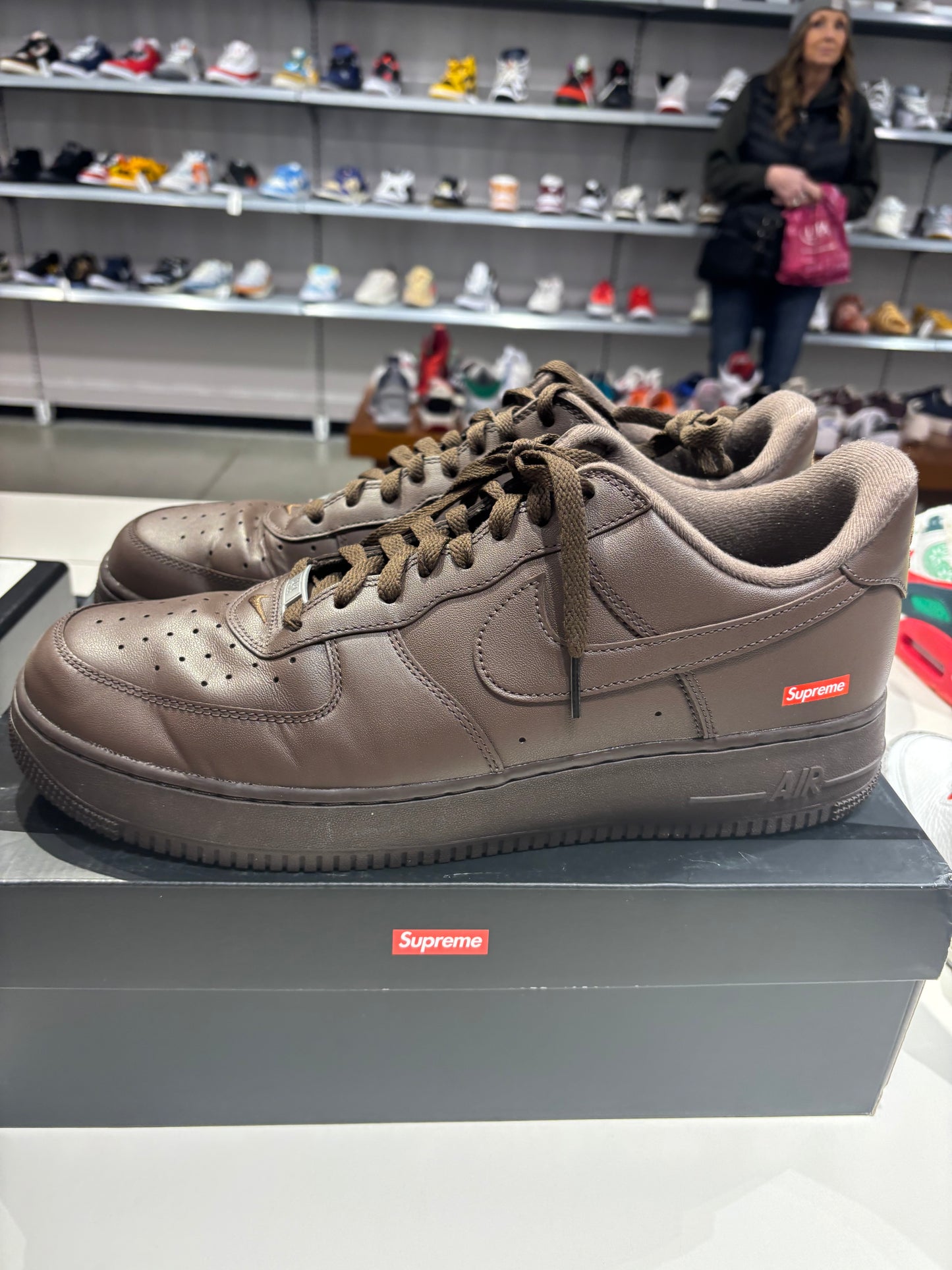 Preowned Supreme Air Force 1 Baroque Brown