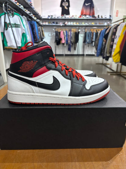 Preowned Air Jordan 1 Mid Gym Red Black Toe