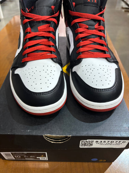 Preowned Air Jordan 1 Mid Gym Red Black Toe