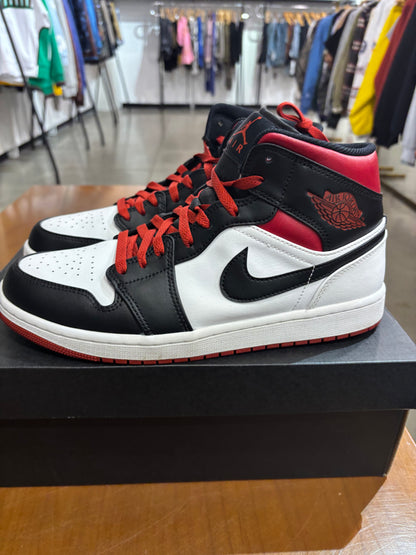 Preowned Air Jordan 1 Mid Gym Red Black Toe