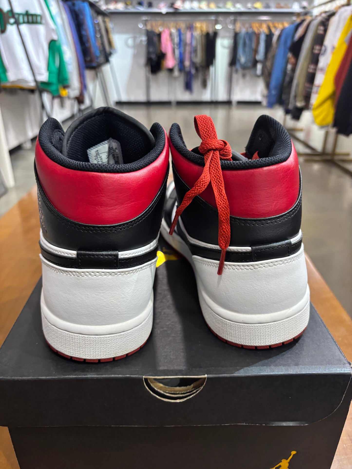 Preowned Air Jordan 1 Mid Gym Red Black Toe