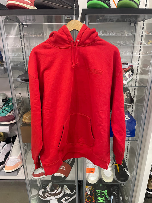 Supreme Smurfs Hooded Sweatshirt Red