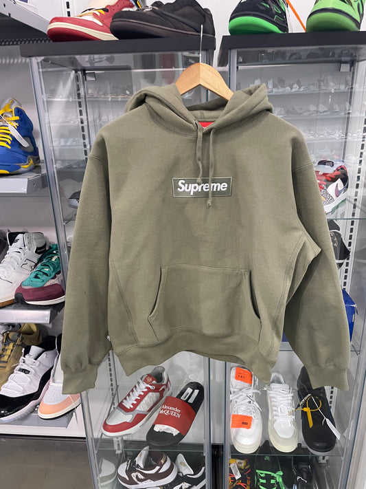 Supreme Box Logo Hooded Sweatshirt FW25 Light Olive
