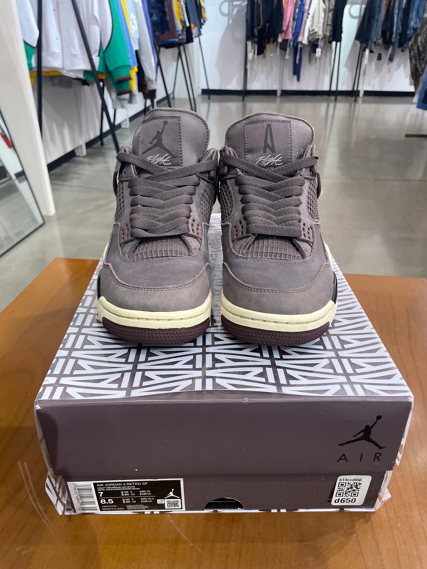 Preowned Air Jordan 4 A Ma Maniere Violet Ore