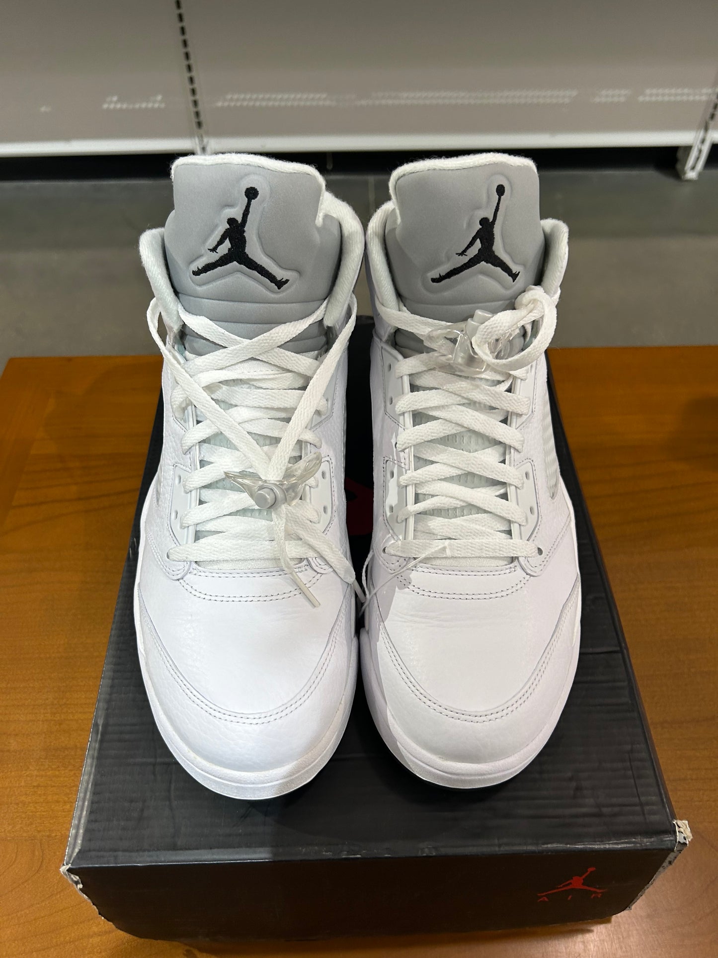 Preowned Air Jordan 5 White Metallic