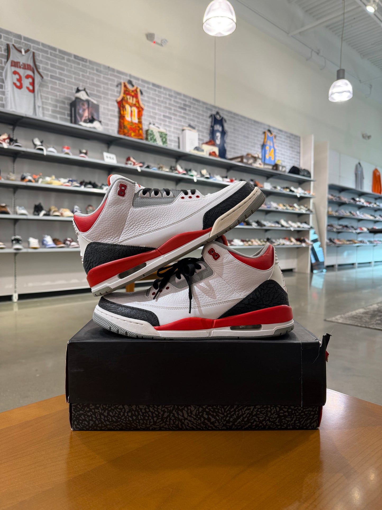 Preowned Air Jordan 3 Fire Red 2013