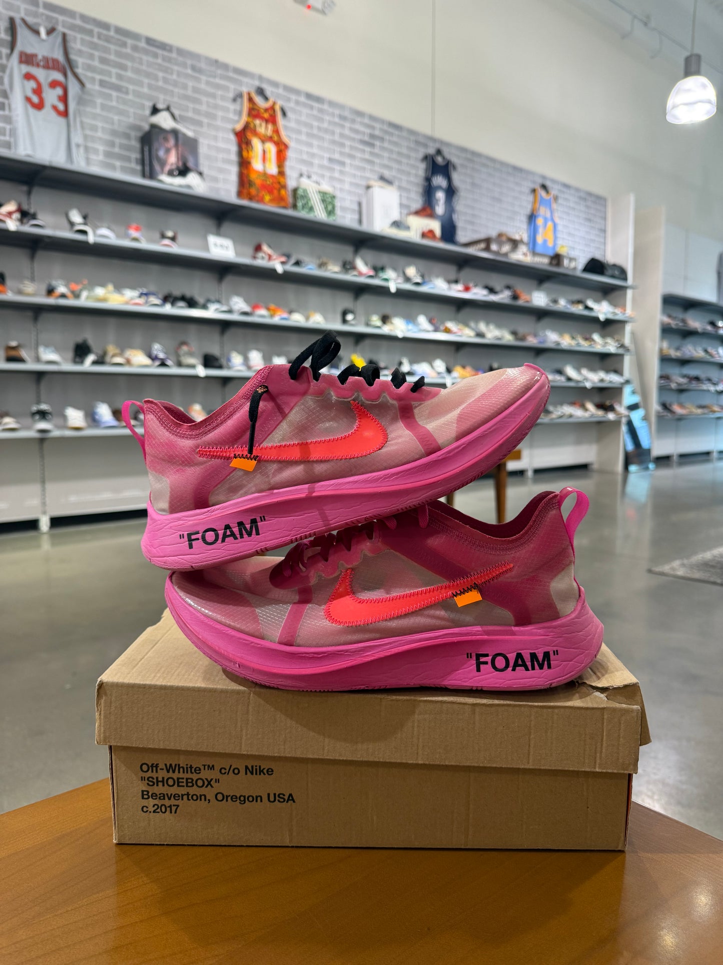 Preowned Nike Zoom Fly Off White Pink