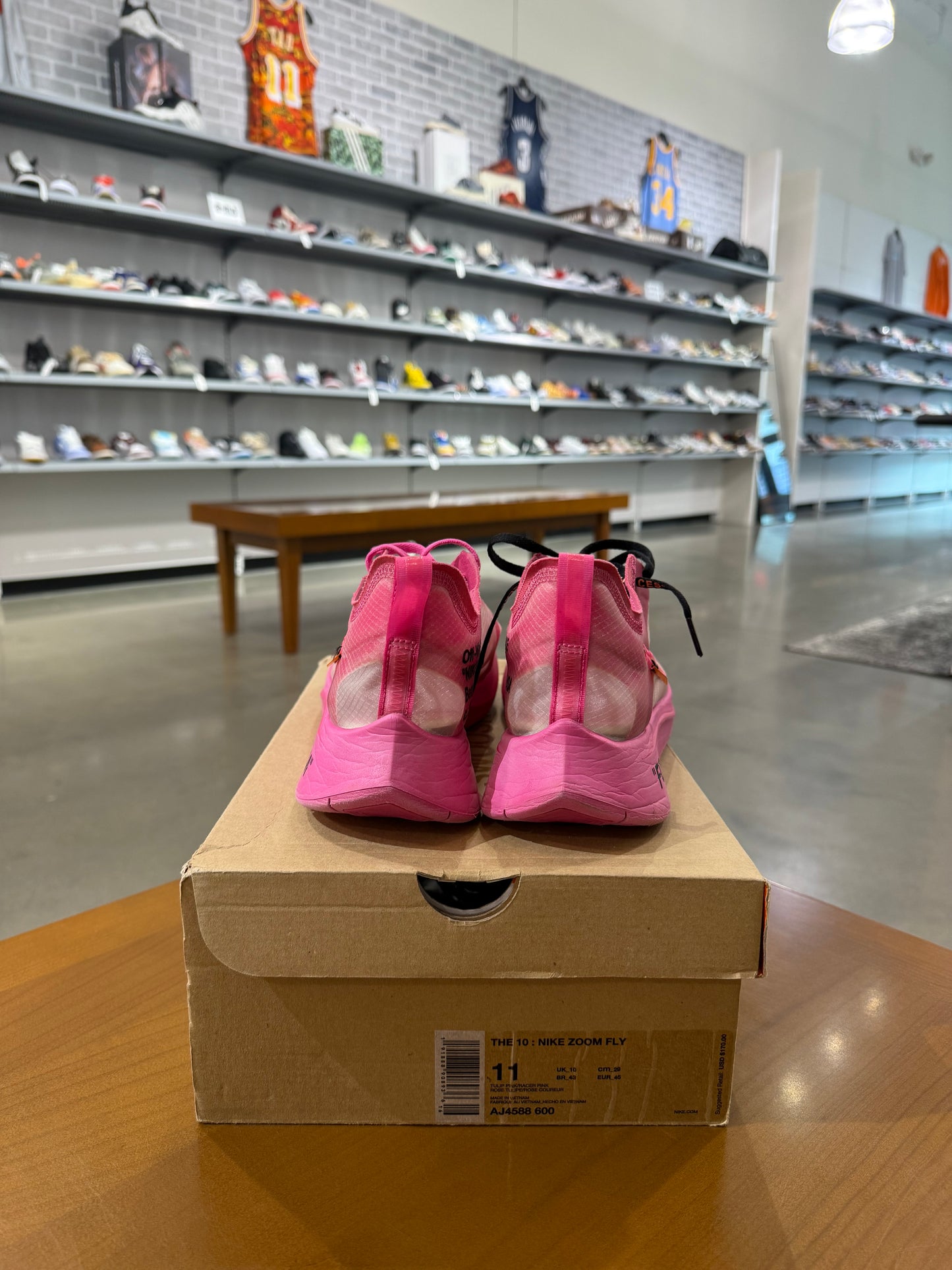 Preowned Nike Zoom Fly Off White Pink