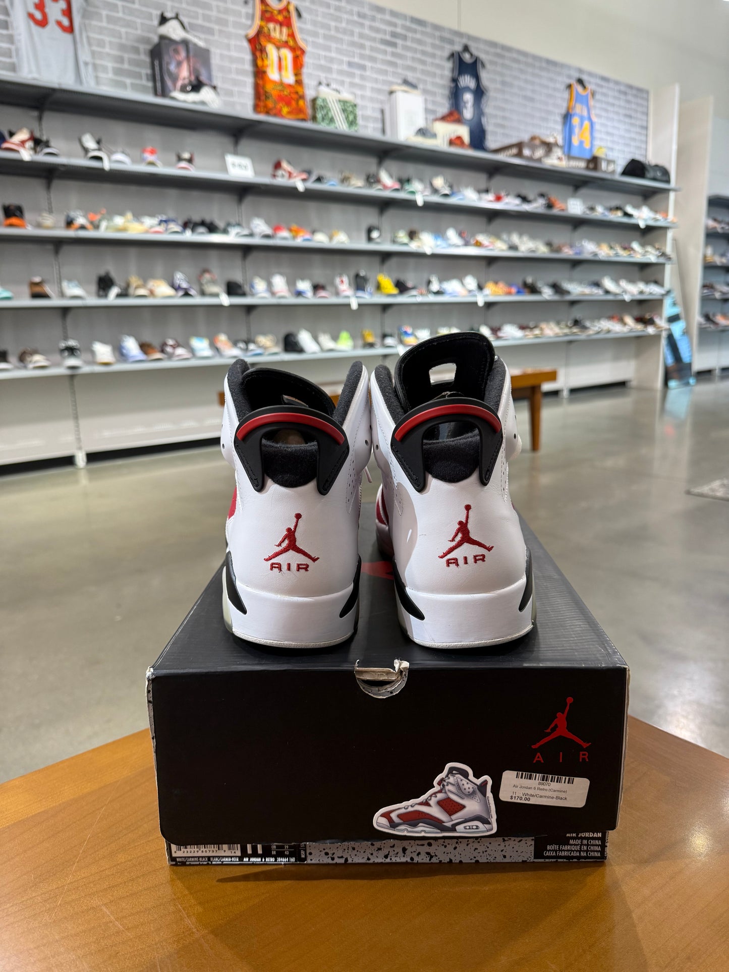 Preowned Air Jordan 6 Carmine