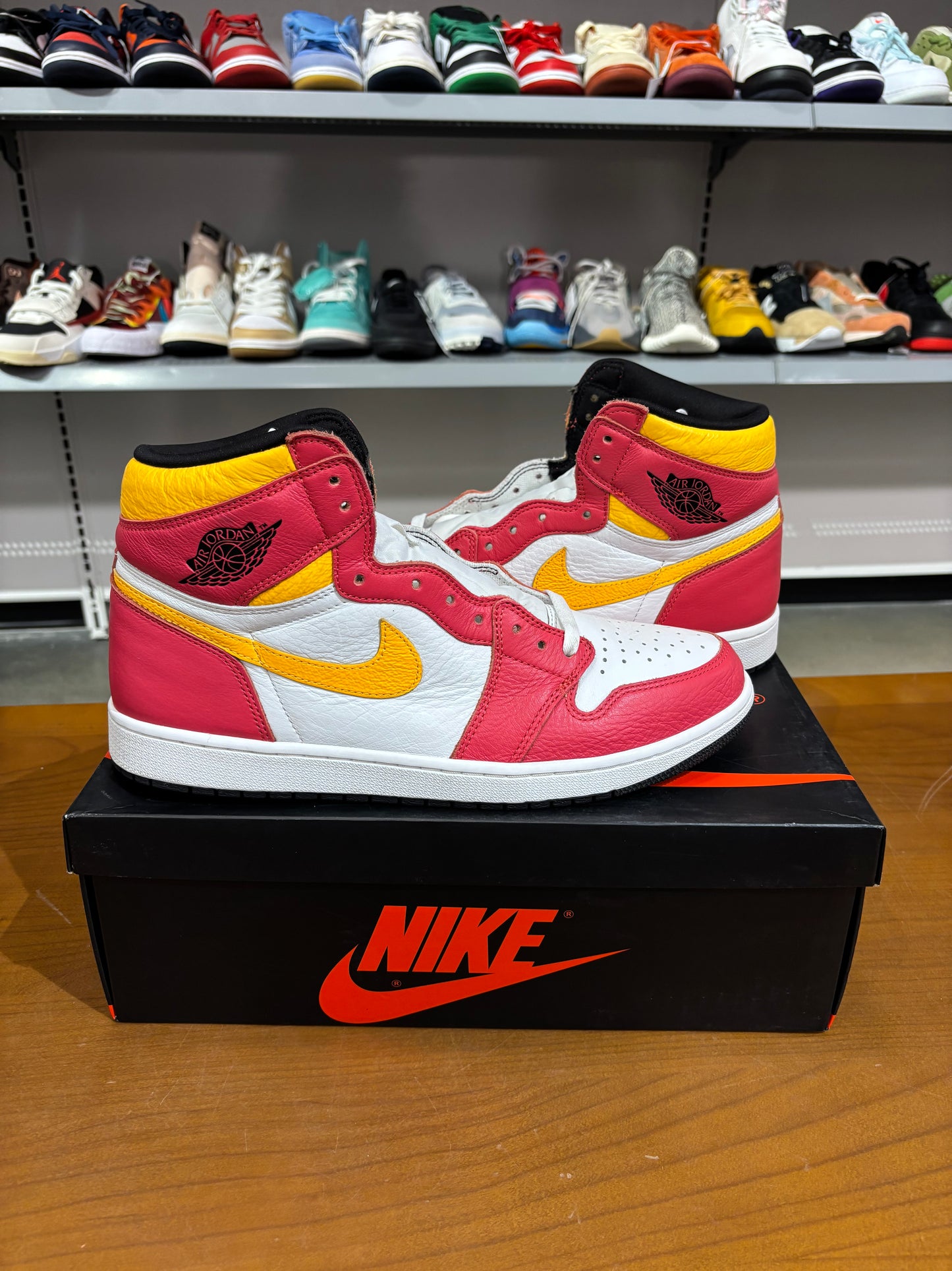 Preowned Air Jordan 1 Light Fusion Red