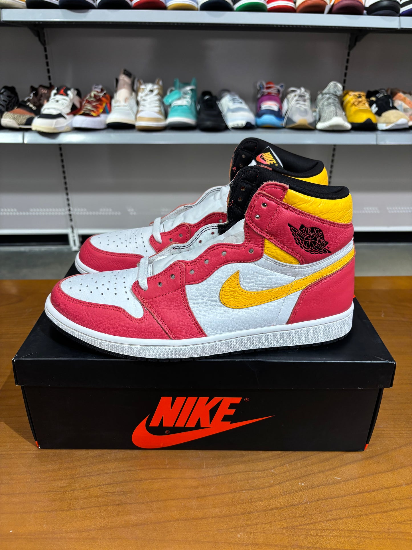 Preowned Air Jordan 1 Light Fusion Red