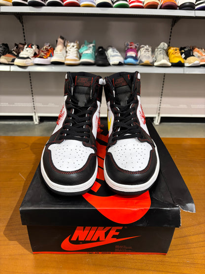 Preowned Air Jordan 1 Defiant White Black Gym Red