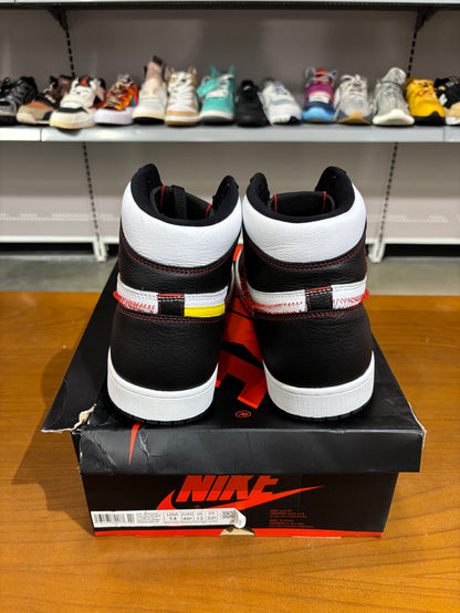 Preowned Air Jordan 1 Defiant White Black Gym Red