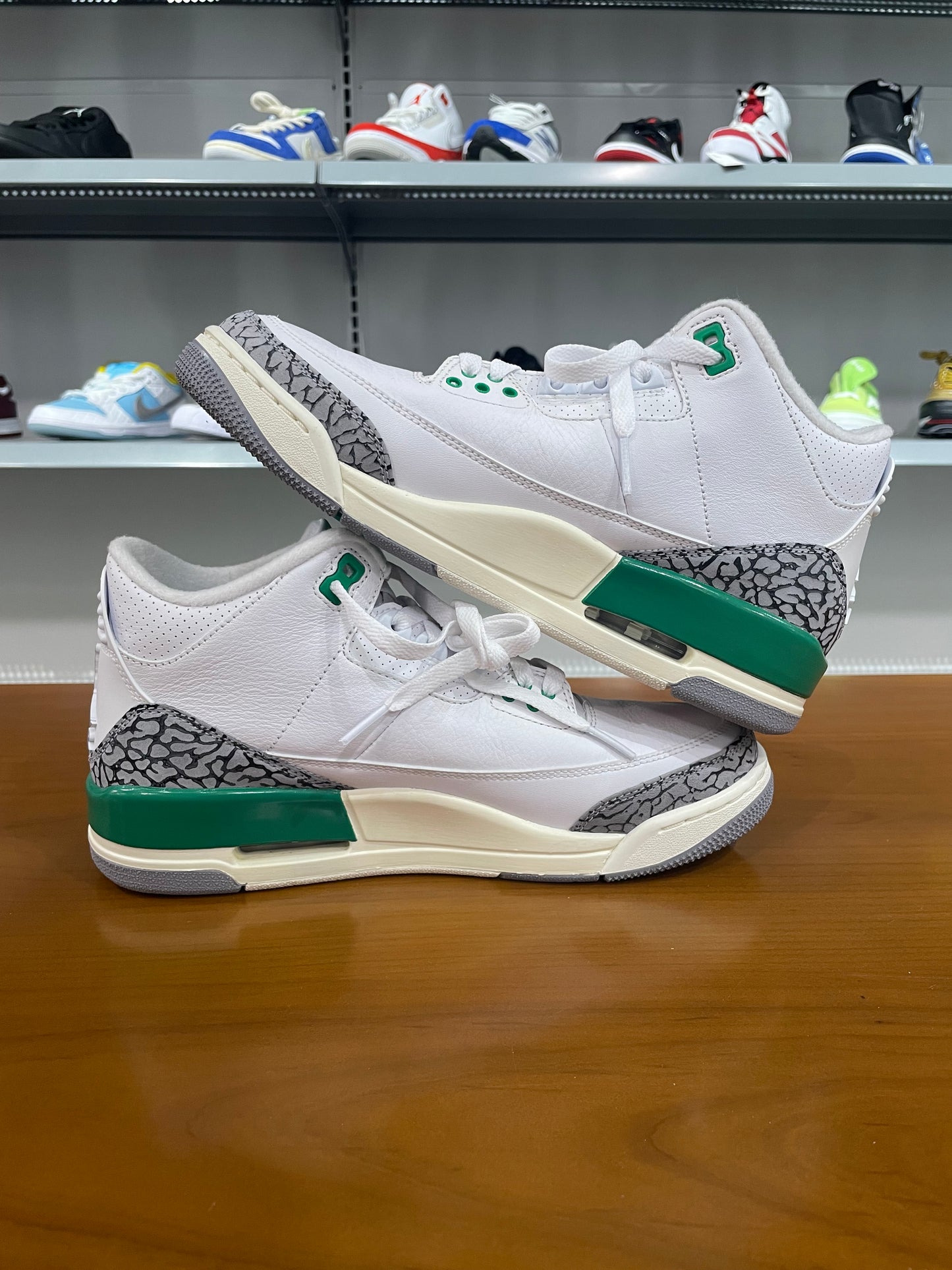 Preowned Air Jordan 3 Lucky Green