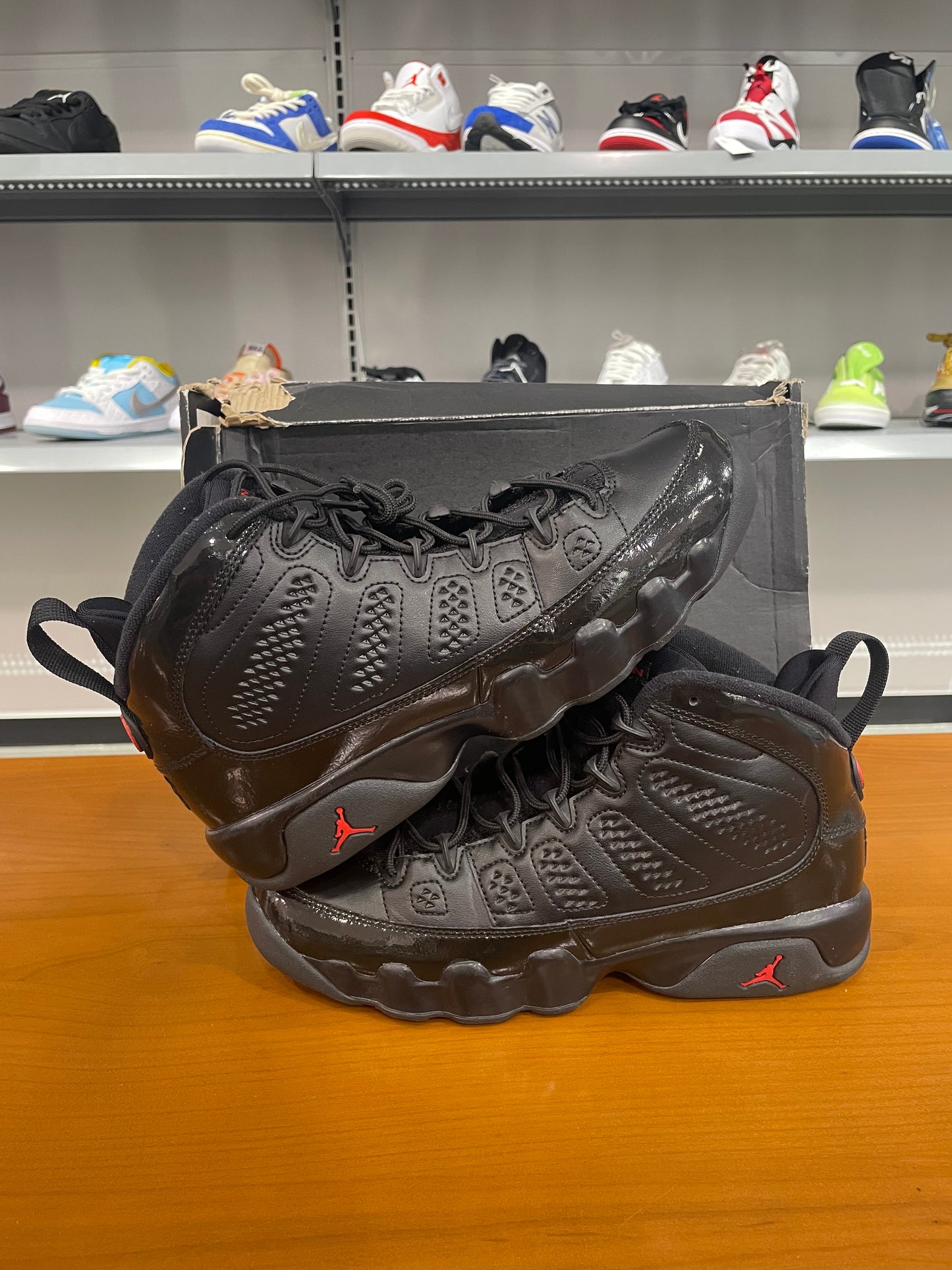 Preowned Air Jordan 9 Bred Patent