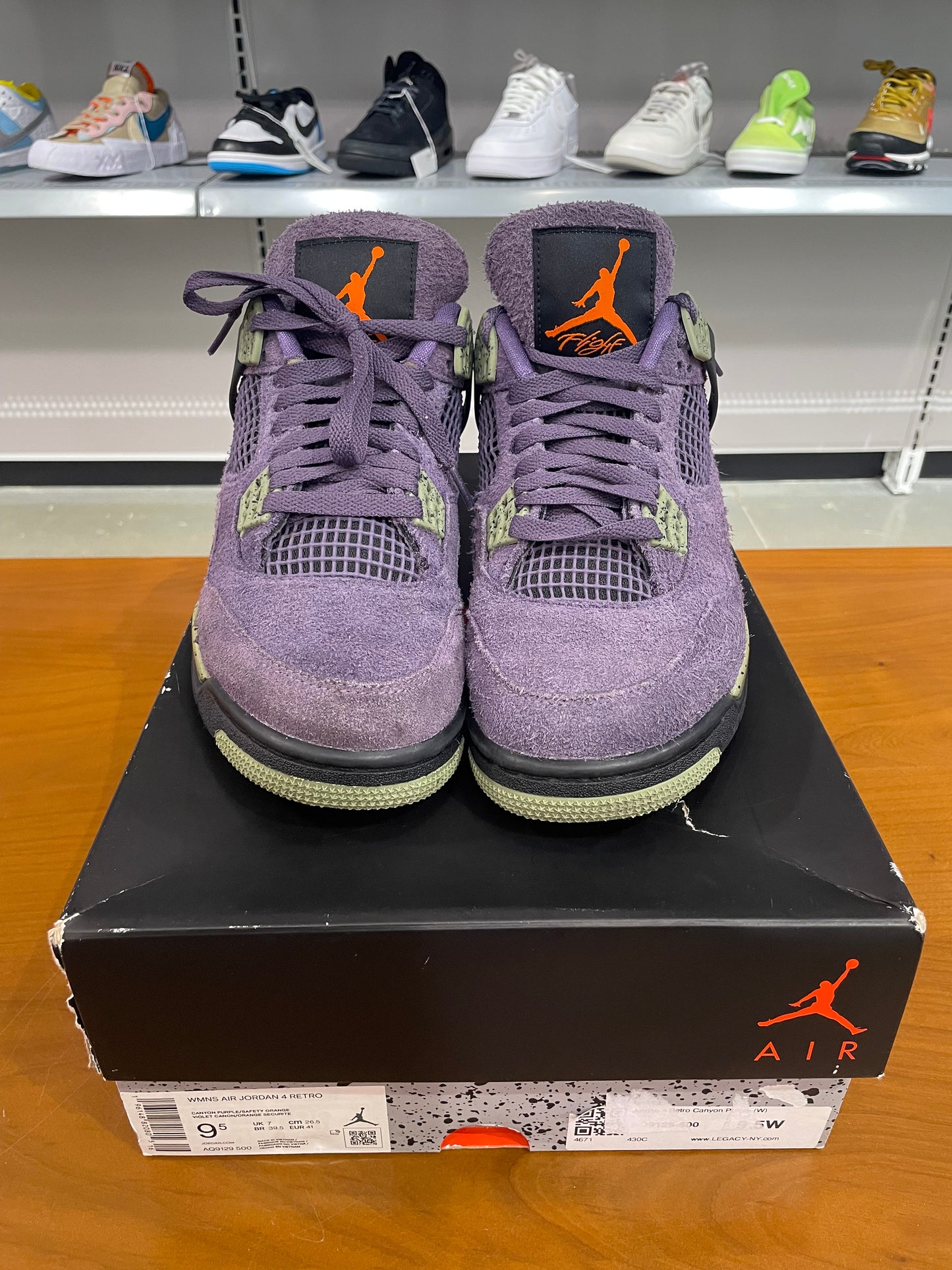 Preowned Air Jordan 4 Canyon Purple