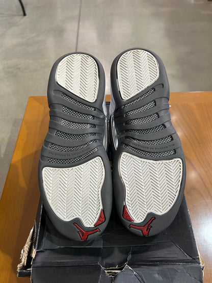 Preowned Air Jordan 12 White Dark Grey