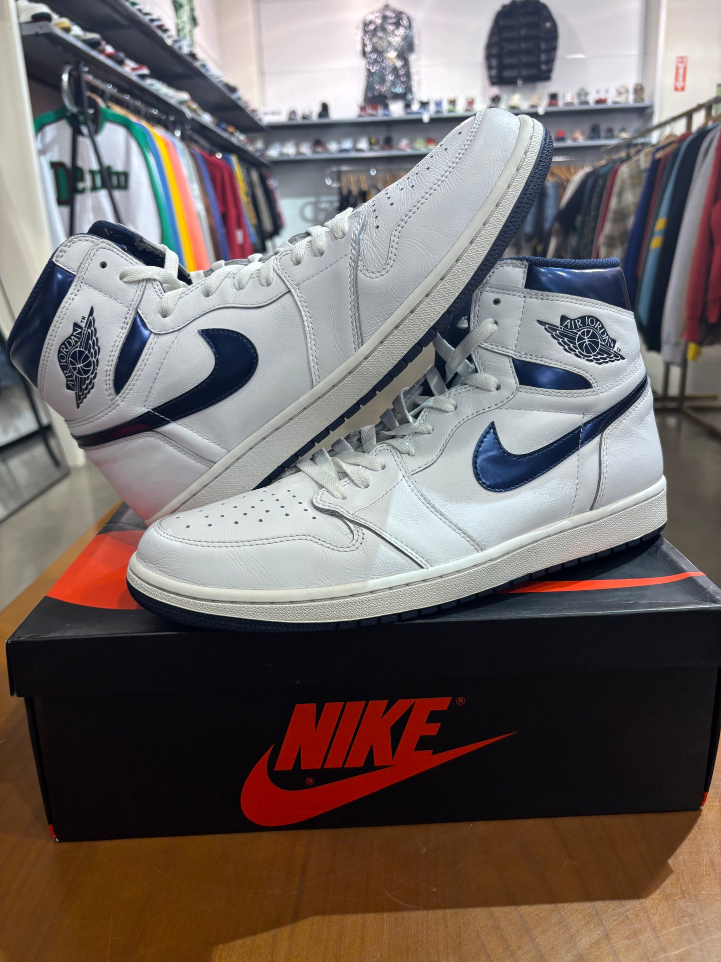 Preowned Air Jordan 1 Metallic Navy