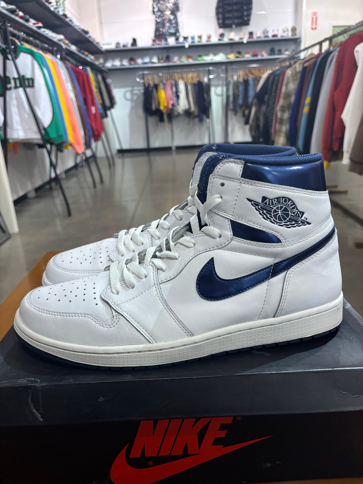 Preowned Air Jordan 1 Metallic Navy