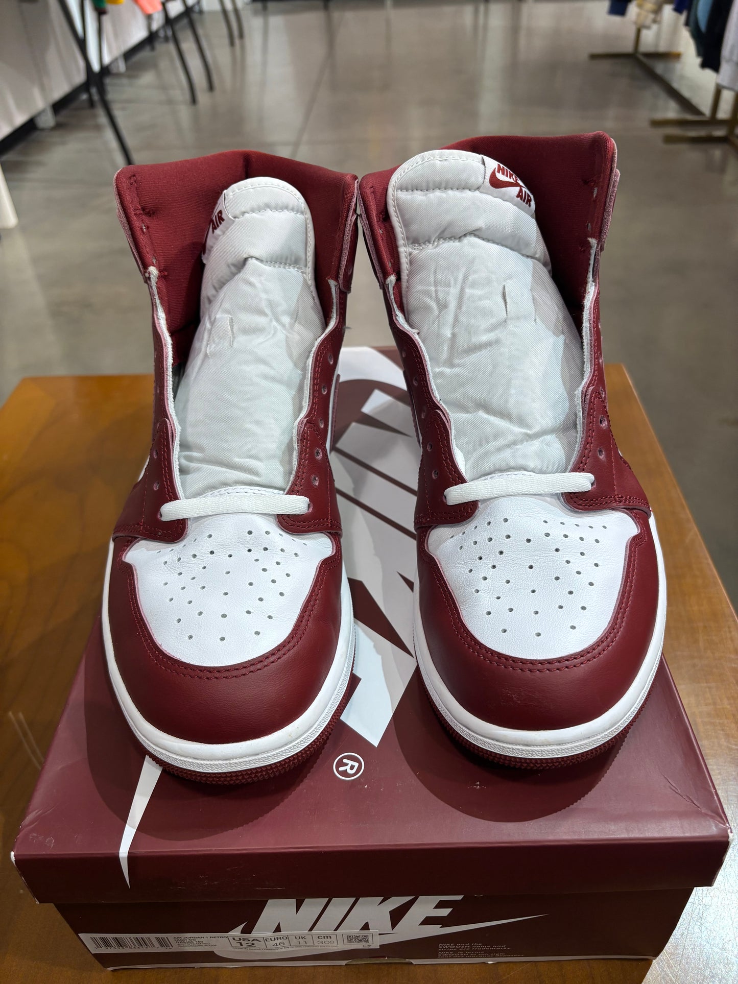 Preowned Air Jordan 1 Artisinal Team Red