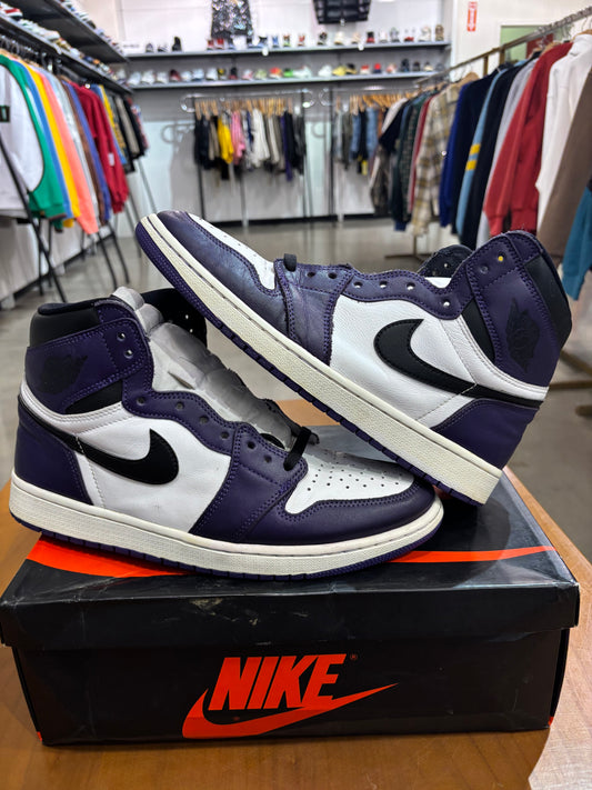 Preowned Air Jordan 1 Court Purple White