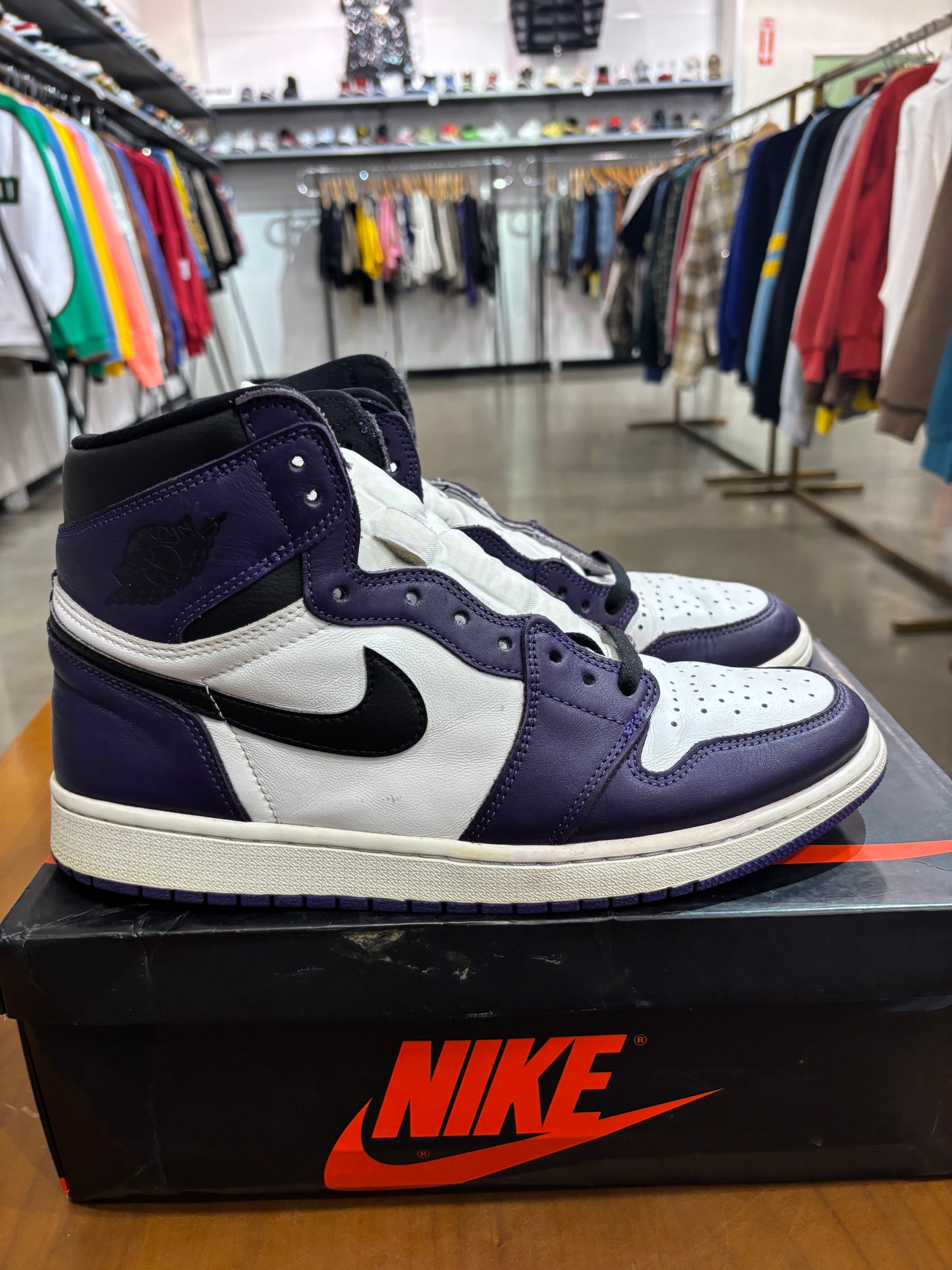 Preowned Air Jordan 1 Court Purple White