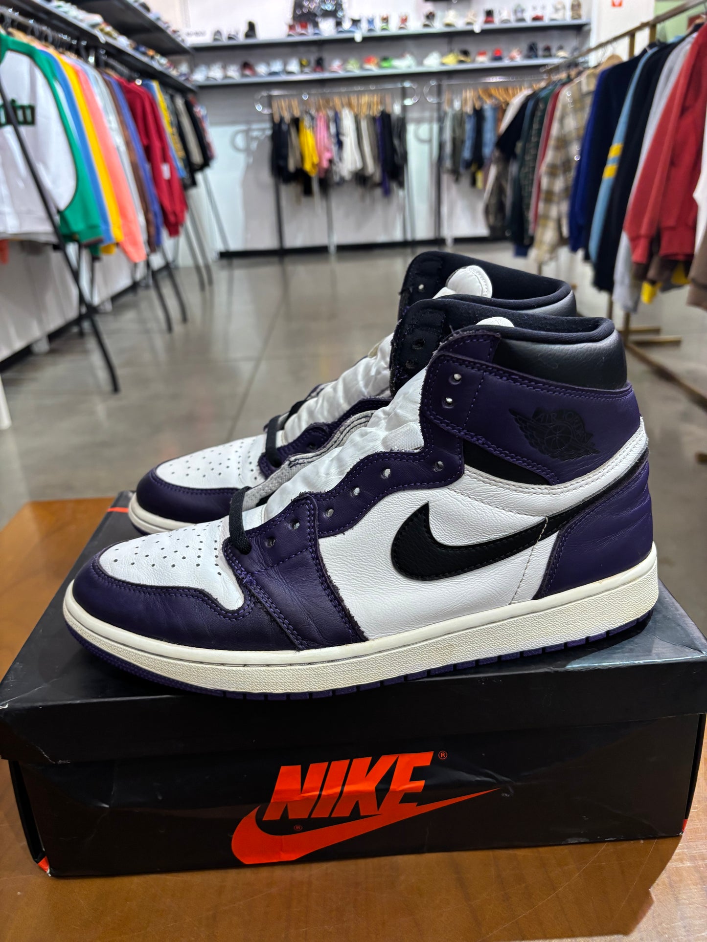 Preowned Air Jordan 1 Court Purple White