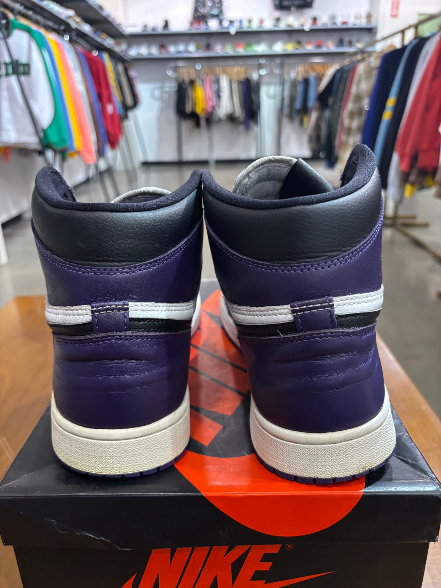 Preowned Air Jordan 1 Court Purple White