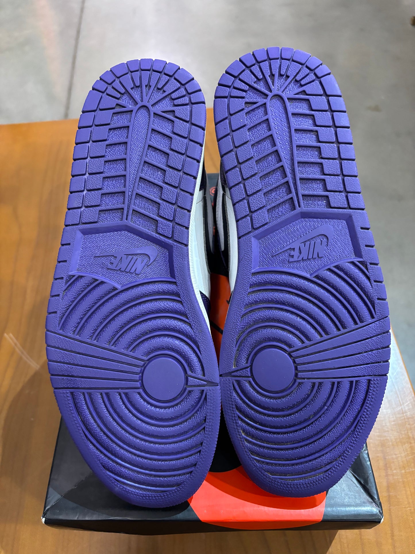 Preowned Air Jordan 1 Court Purple White