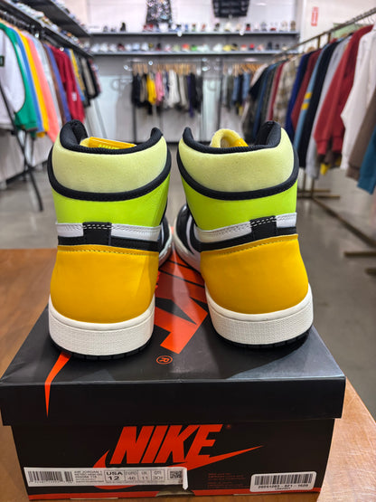 Air Jordan 1 White Black Volt University Gold