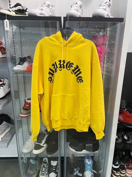 Supreme Printed Arc Hooded Sweatshirt Yellow