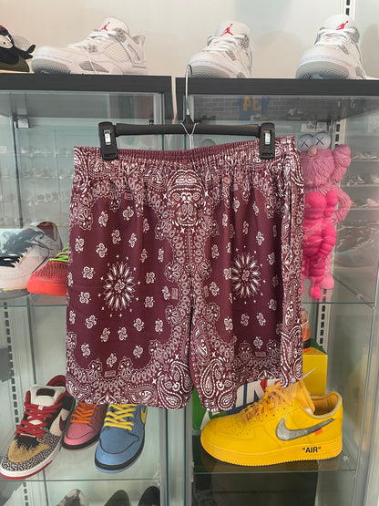 Bravest Studio Shorts Burgundy Paisley