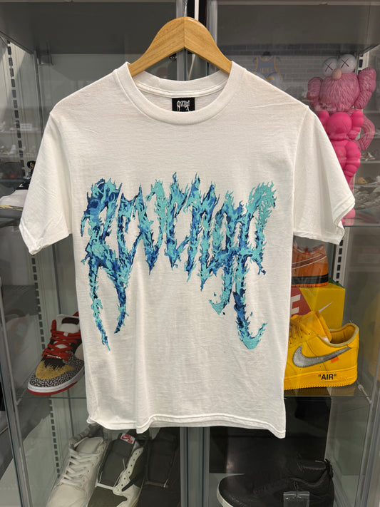 White Blue Flame Revenge Tee