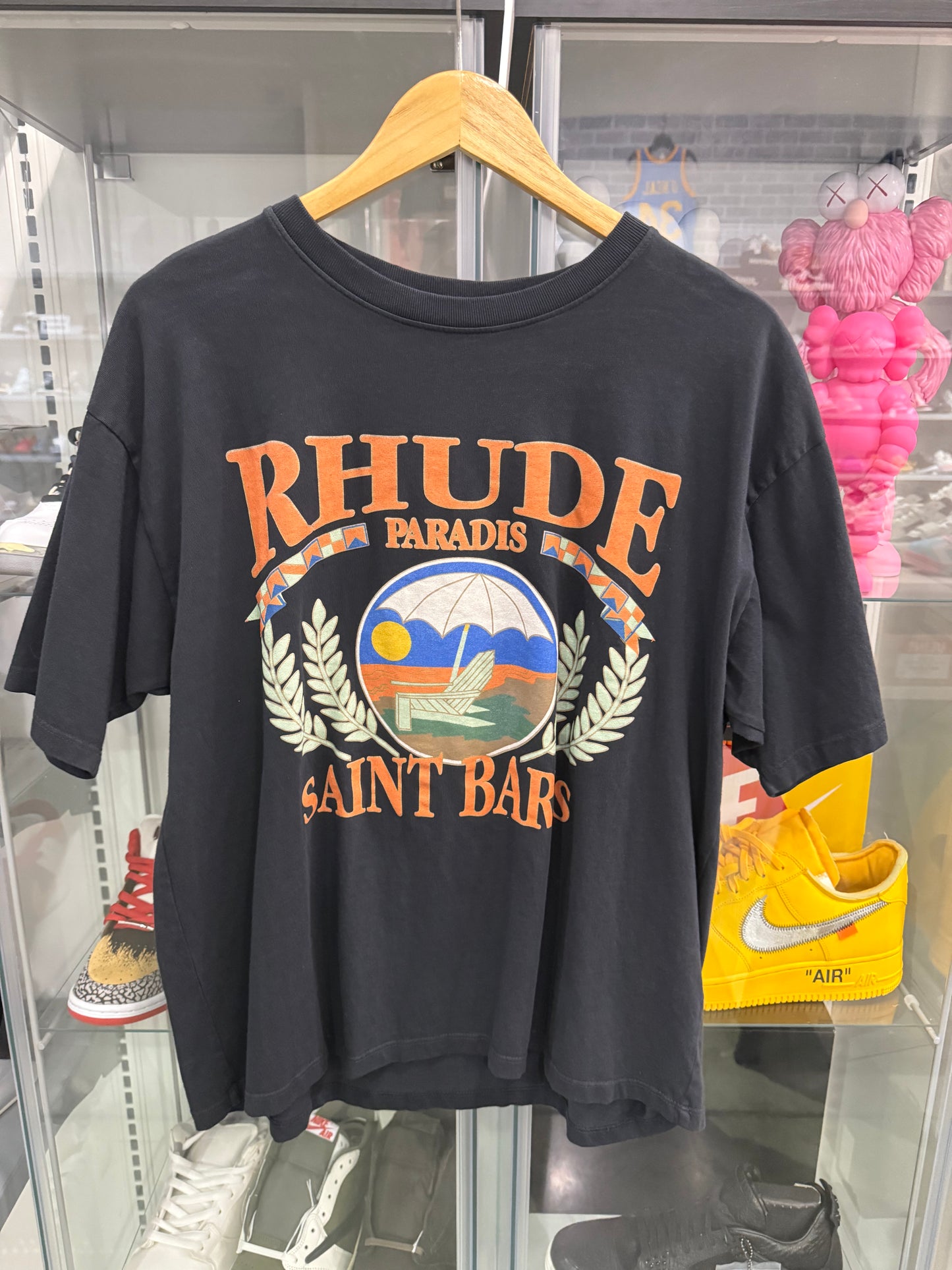 RHUDE Black Beach Chair Tee