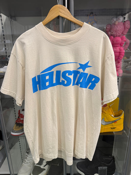 Hellstar Classic Tee Cream With Blue