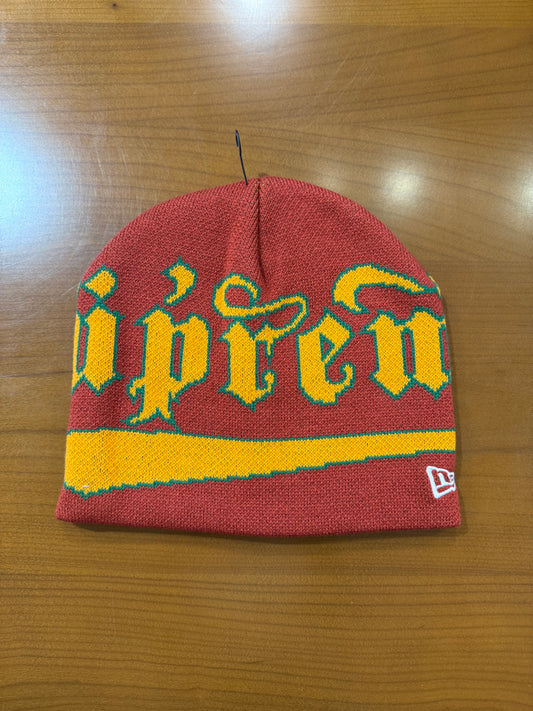 Supreme New Era Accent Beanie Cardinal