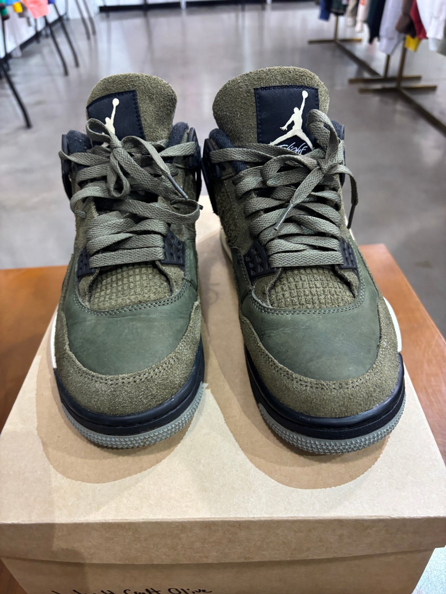 Preowned Air Jordan 4 Craft Olive