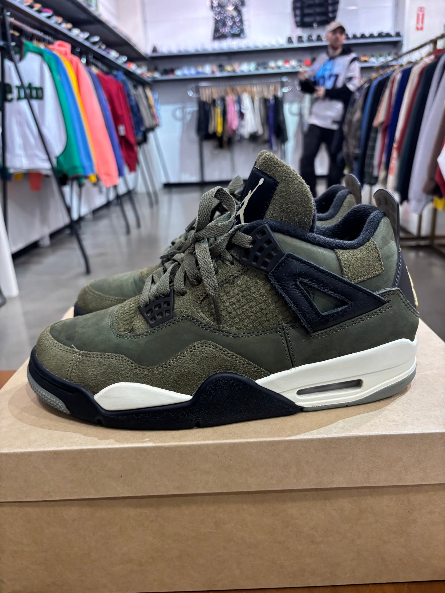 Preowned Air Jordan 4 Craft Olive