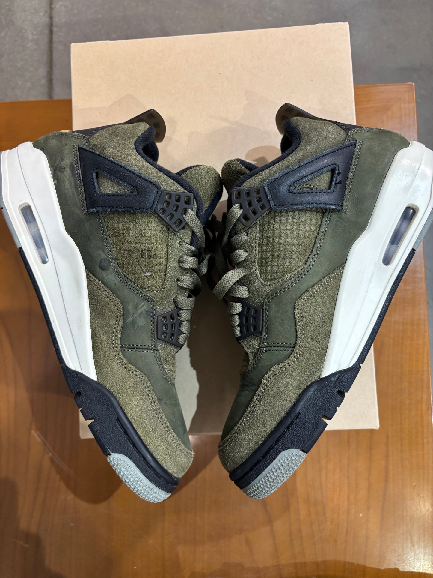 Preowned Air Jordan 4 Craft Olive