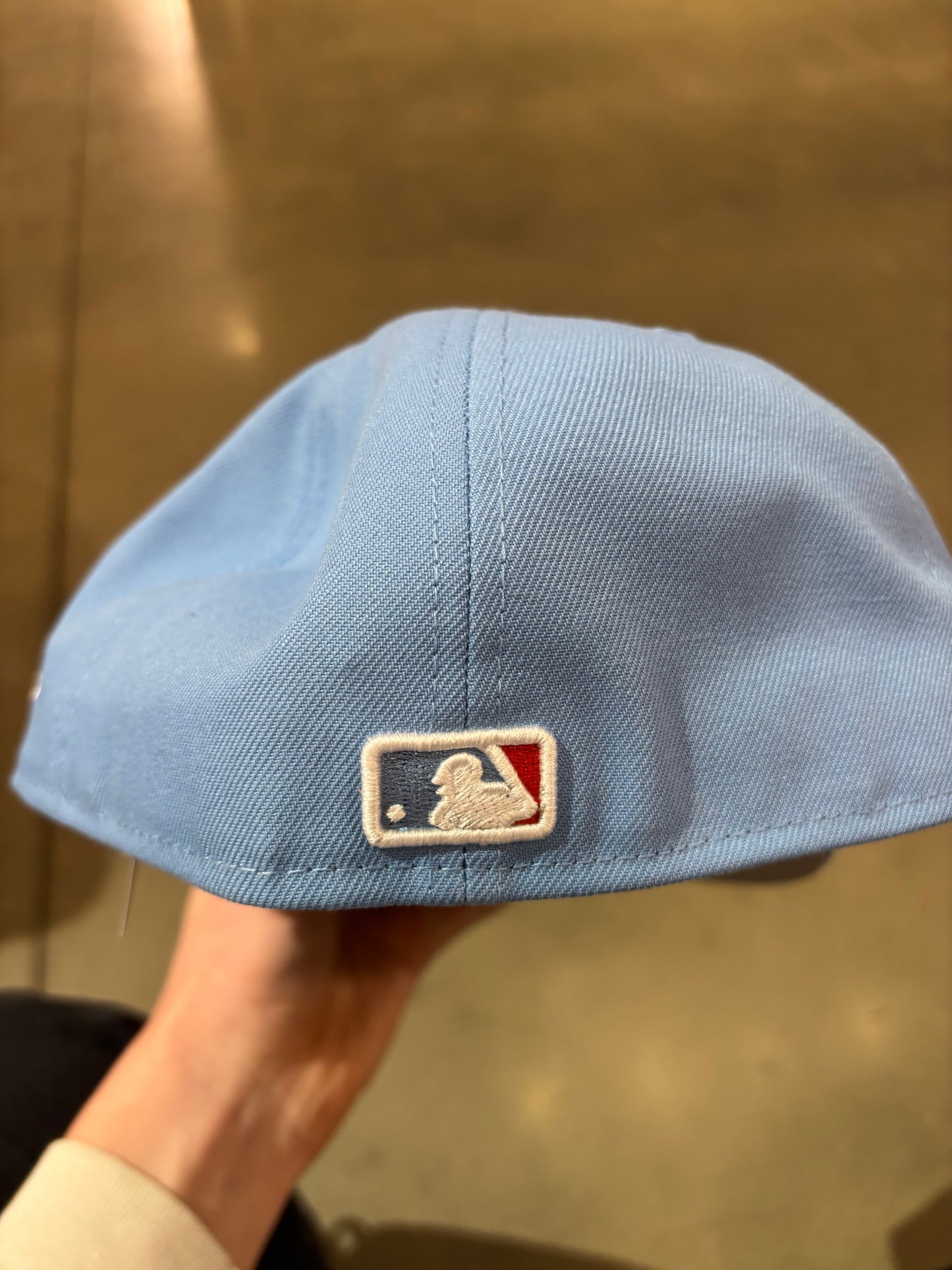 Supreme MLB Teams Box Logo New Era Cap Black Light Blue