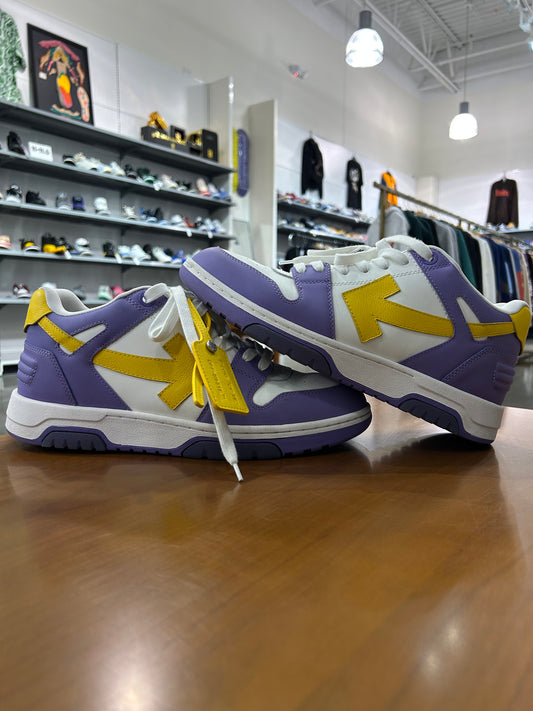 Preowned Off White Out of Office Sneaker Purple Yellow