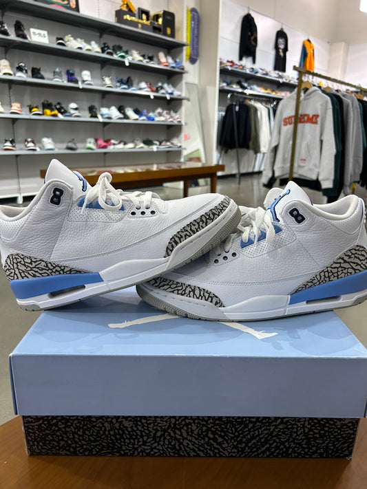 Preowned Air Jordan 3 UNC