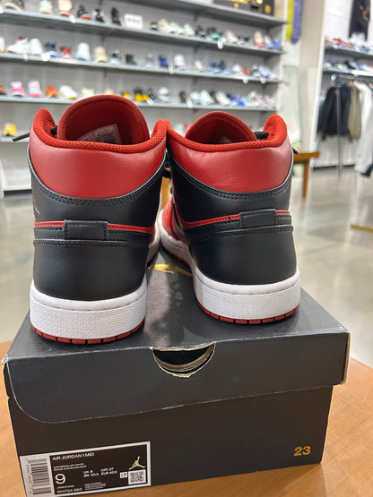 Preowned Air Jordan 1 Mid Reverse Bred