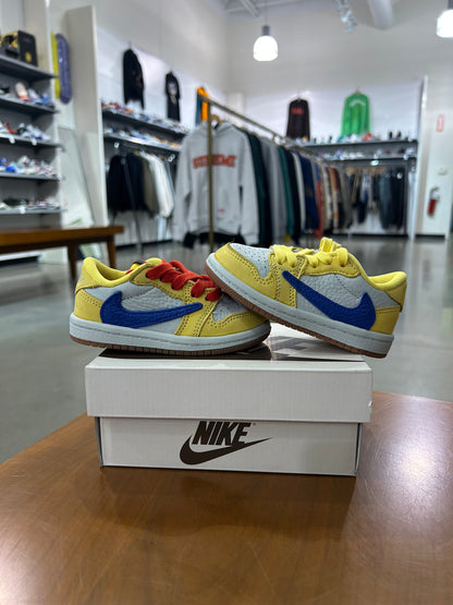 Preowned Travis Scott Air Jordan 1 Low Canary