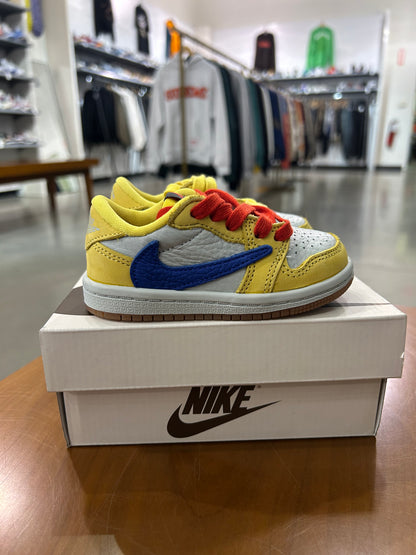 Preowned Travis Scott Air Jordan 1 Low Canary