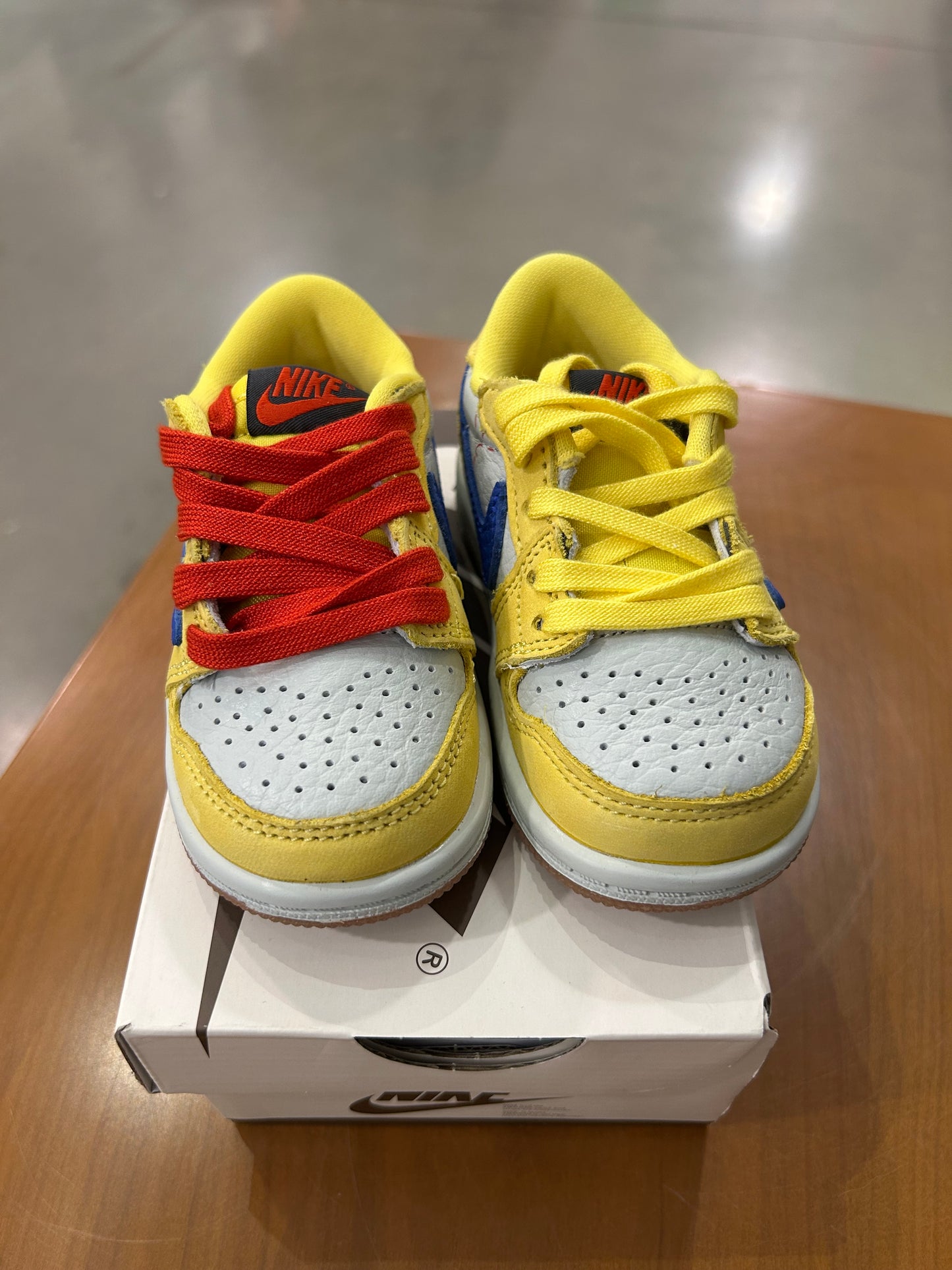 Preowned Travis Scott Air Jordan 1 Low Canary