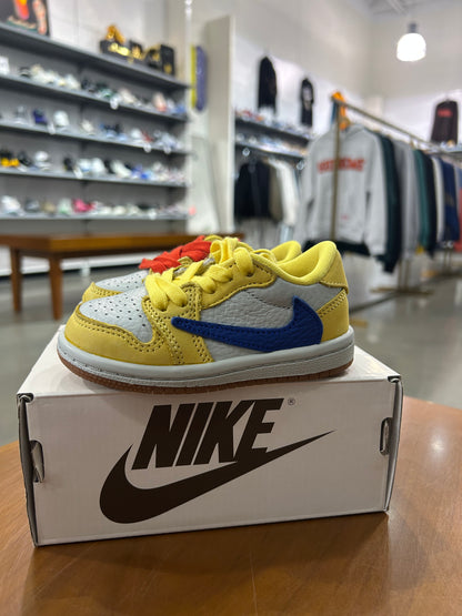 Preowned Travis Scott Air Jordan 1 Low Canary